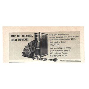 Theatre Great Moment Playbill Advertisement 1970s Vintage Print Ad